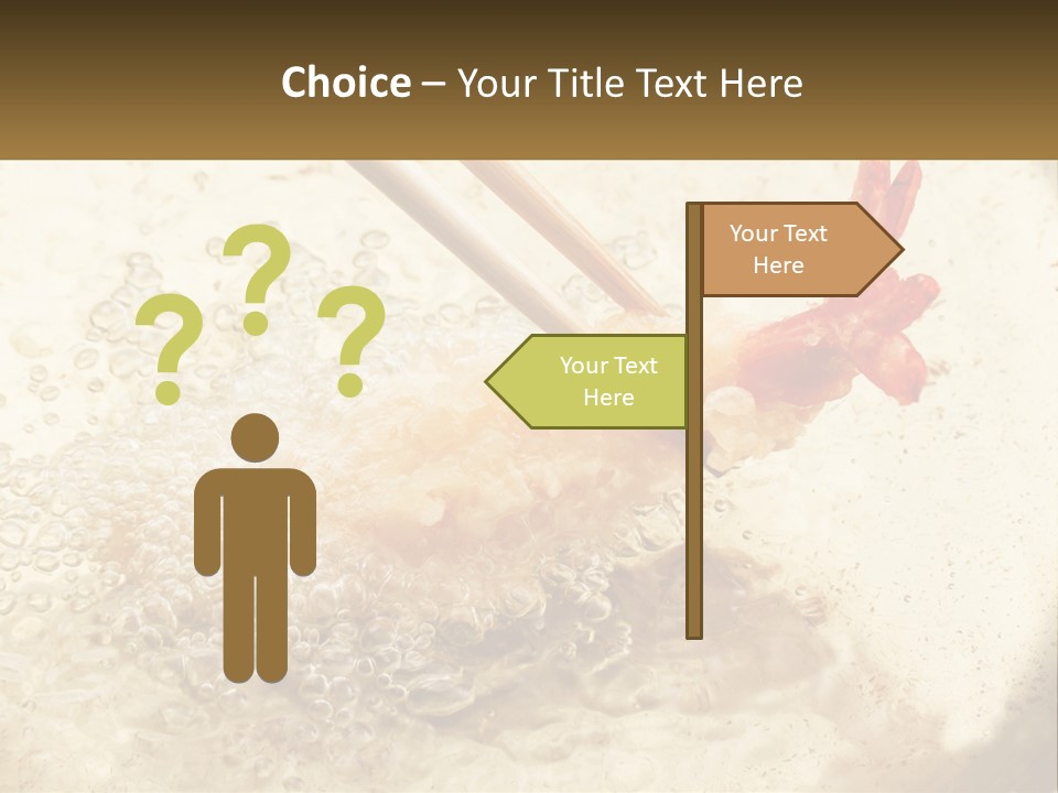 Chopsticks Are Being Used To Stir Food In A Pan PowerPoint Template