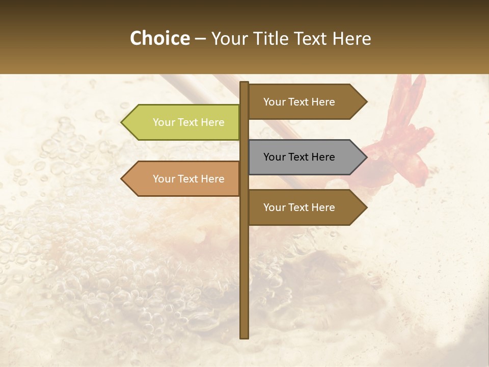Chopsticks Are Being Used To Stir Food In A Pan PowerPoint Template