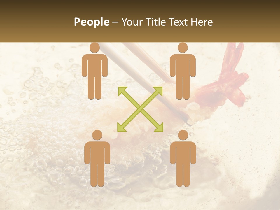 Chopsticks Are Being Used To Stir Food In A Pan PowerPoint Template