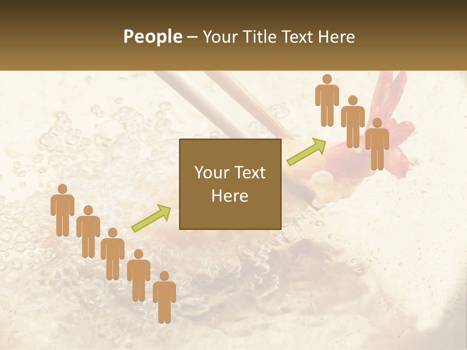 Chopsticks Are Being Used To Stir Food In A Pan PowerPoint Template