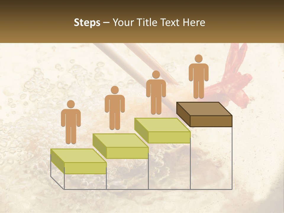 Chopsticks Are Being Used To Stir Food In A Pan PowerPoint Template