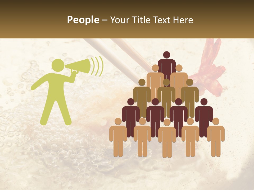 Chopsticks Are Being Used To Stir Food In A Pan PowerPoint Template