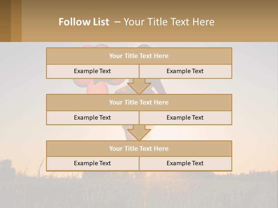 A Woman Holding Balloons In The Air At Sunset PowerPoint Template