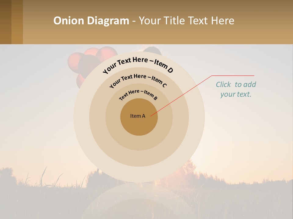 A Woman Holding Balloons In The Air At Sunset PowerPoint Template