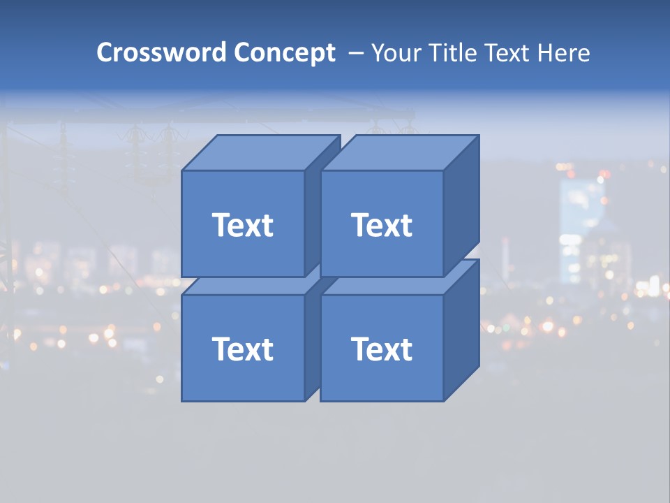 A Power Line With A City In The Background PowerPoint Template