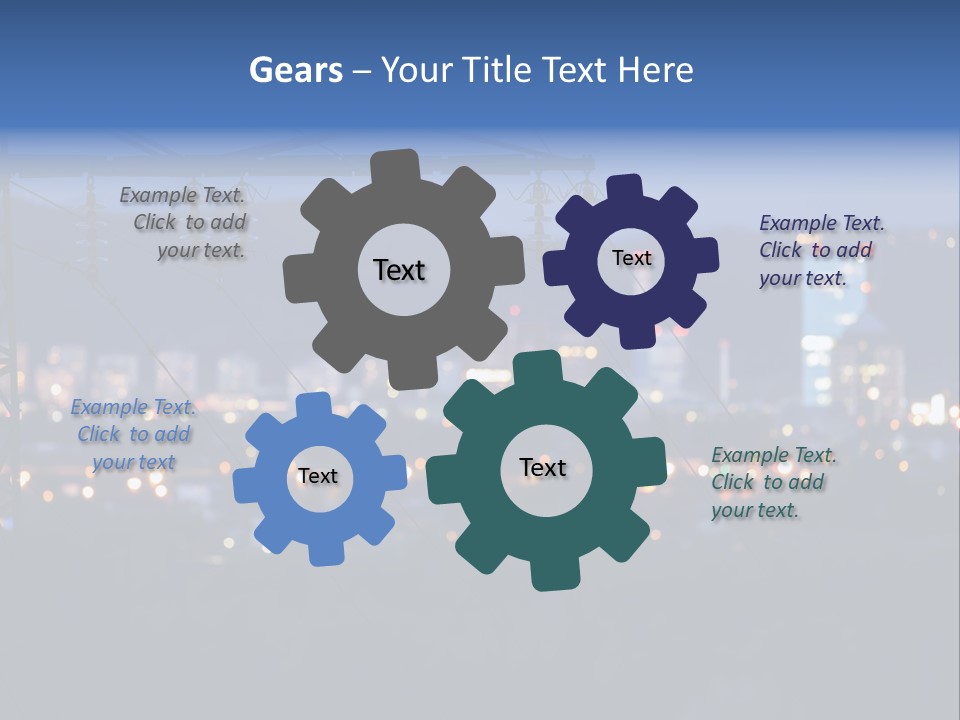 A Power Line With A City In The Background PowerPoint Template