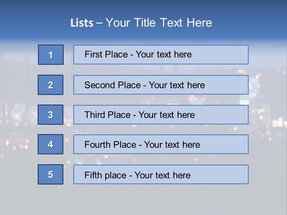 A Power Line With A City In The Background PowerPoint Template