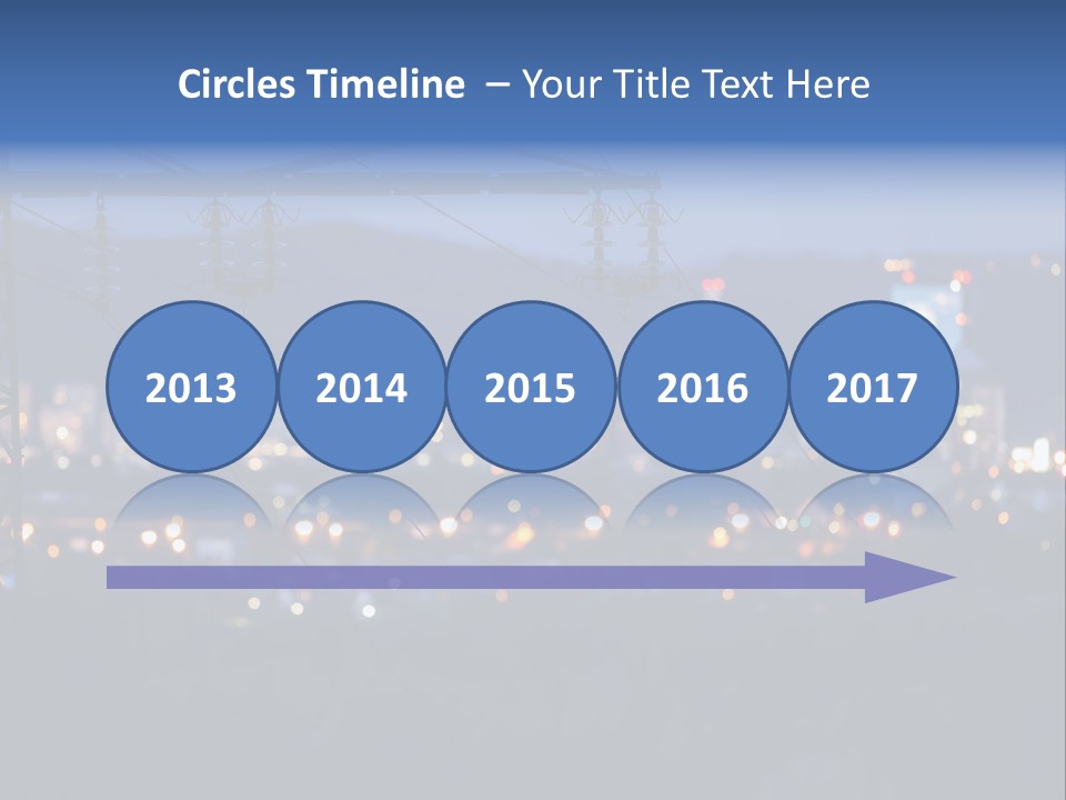 A Power Line With A City In The Background PowerPoint Template