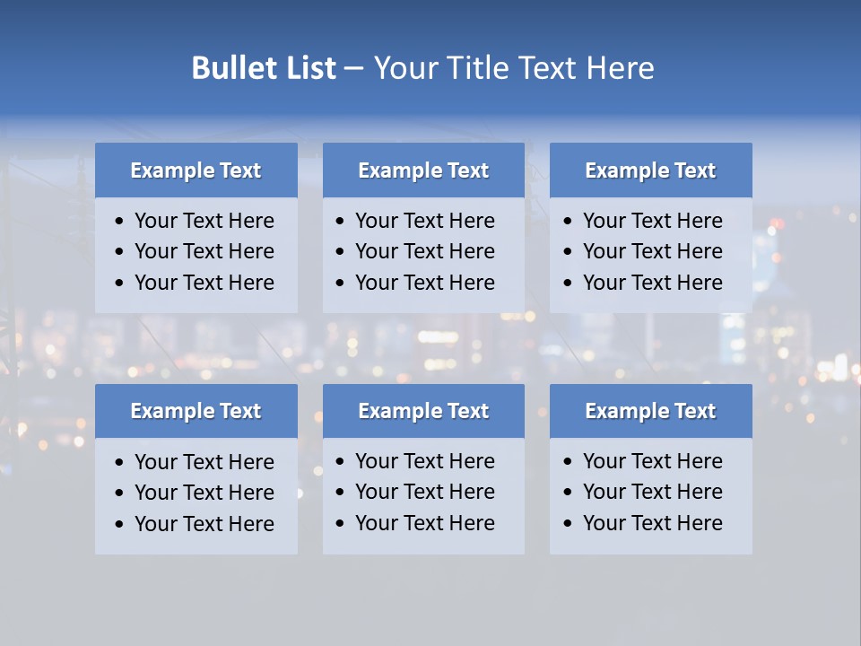 A Power Line With A City In The Background PowerPoint Template