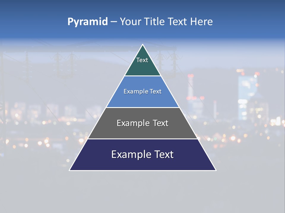 A Power Line With A City In The Background PowerPoint Template