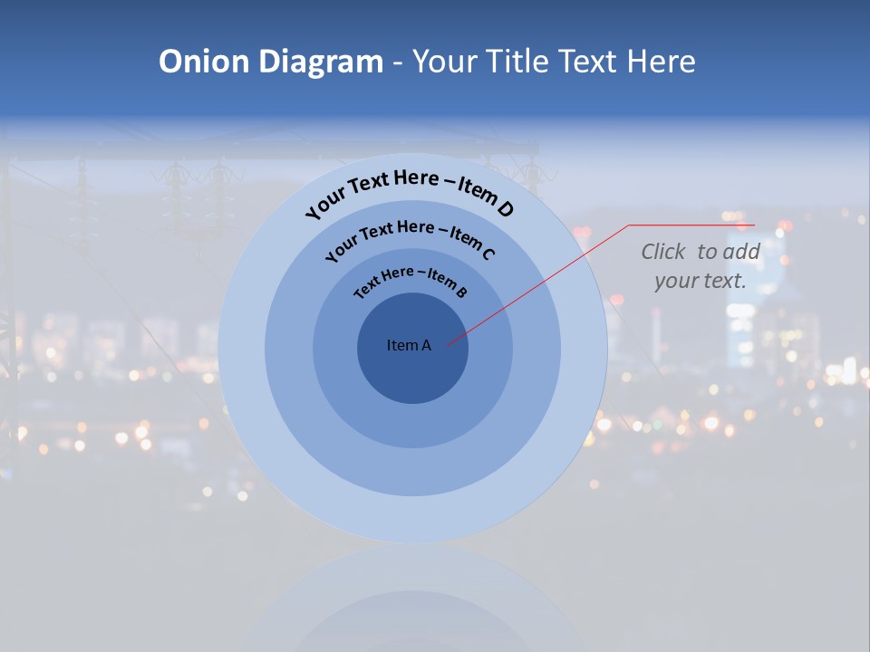 A Power Line With A City In The Background PowerPoint Template