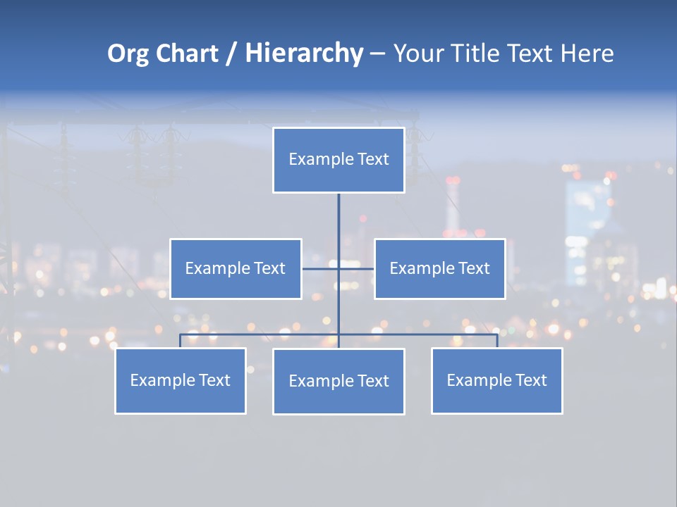 A Power Line With A City In The Background PowerPoint Template
