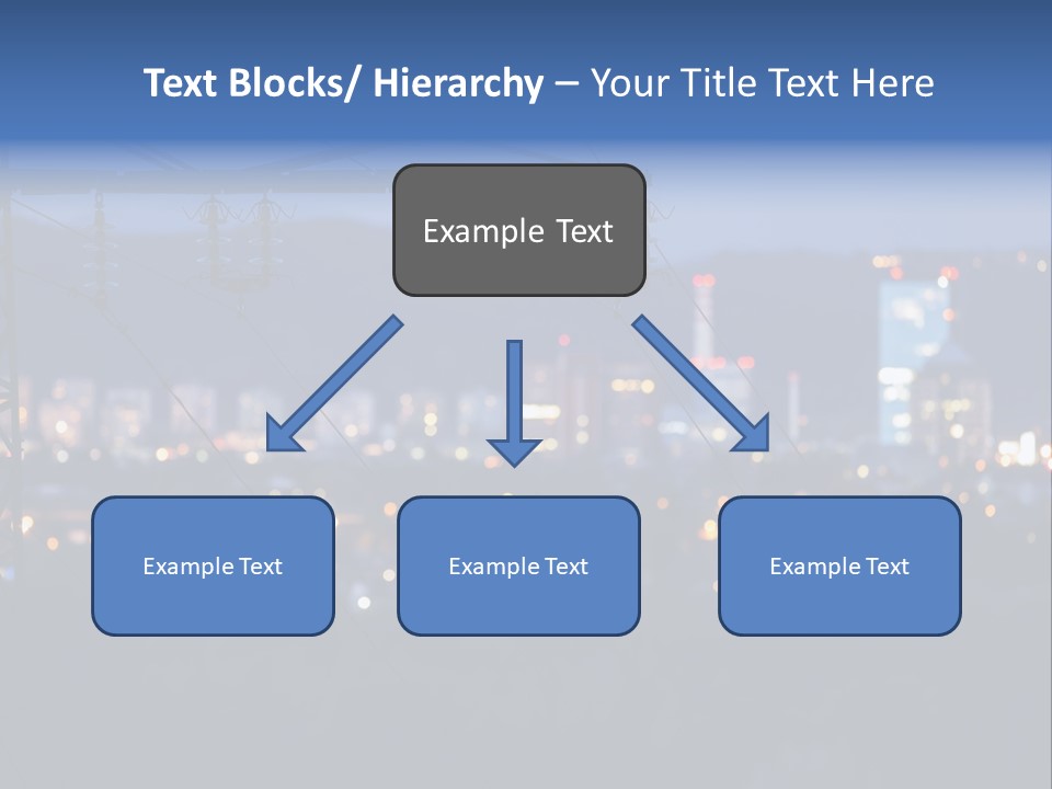 A Power Line With A City In The Background PowerPoint Template