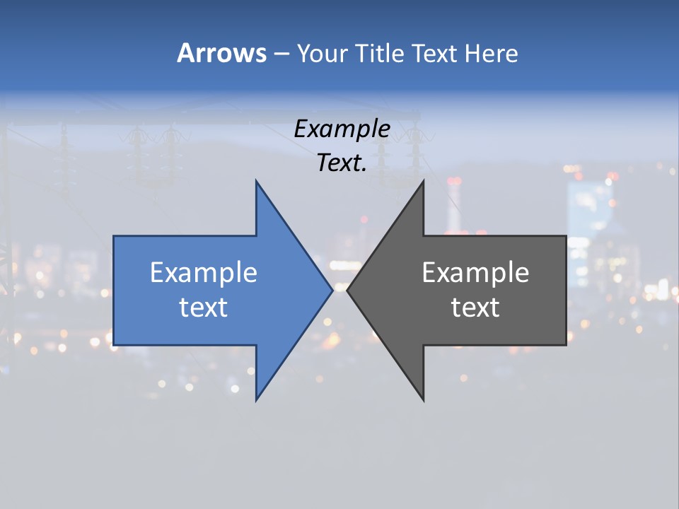 A Power Line With A City In The Background PowerPoint Template