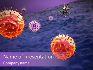A Group Of Germs Floating In The Water Powerpoint Presentation PowerPoint Template