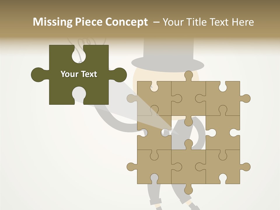 A Man In A Top Hat Holding A Light Bulb PowerPoint Template