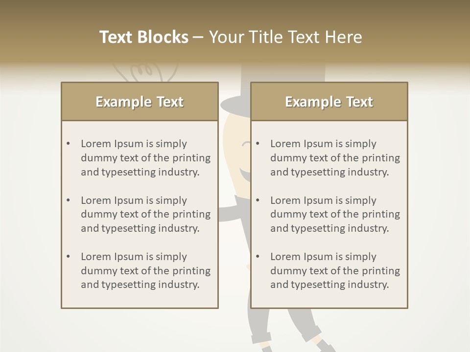 A Man In A Top Hat Holding A Light Bulb PowerPoint Template