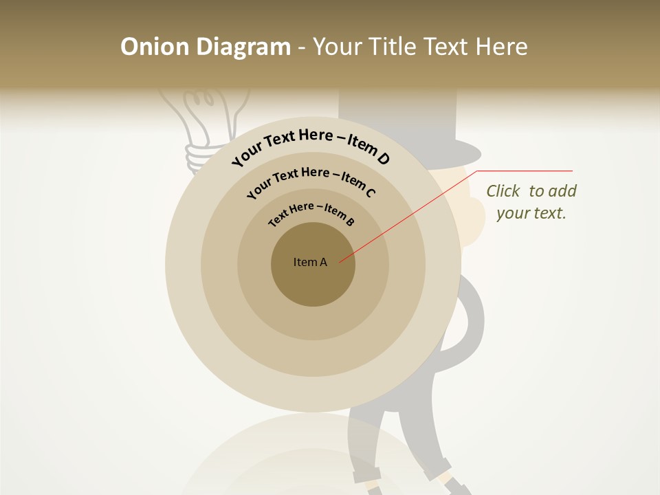 A Man In A Top Hat Holding A Light Bulb PowerPoint Template