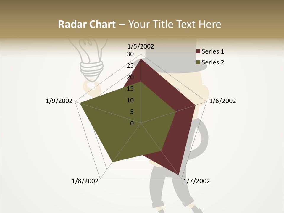 A Man In A Top Hat Holding A Light Bulb PowerPoint Template