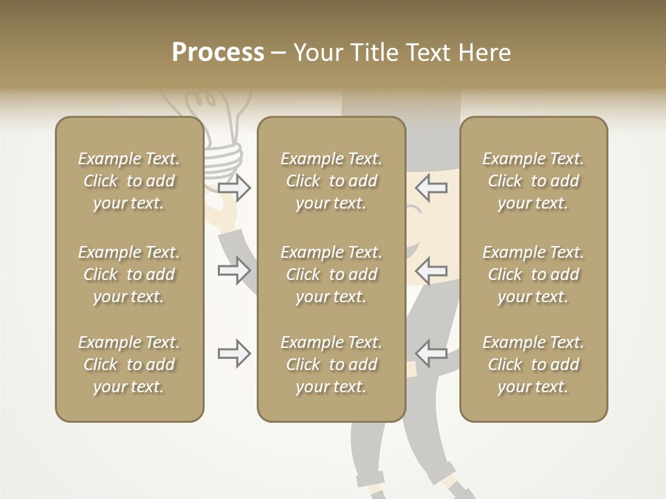 A Man In A Top Hat Holding A Light Bulb PowerPoint Template