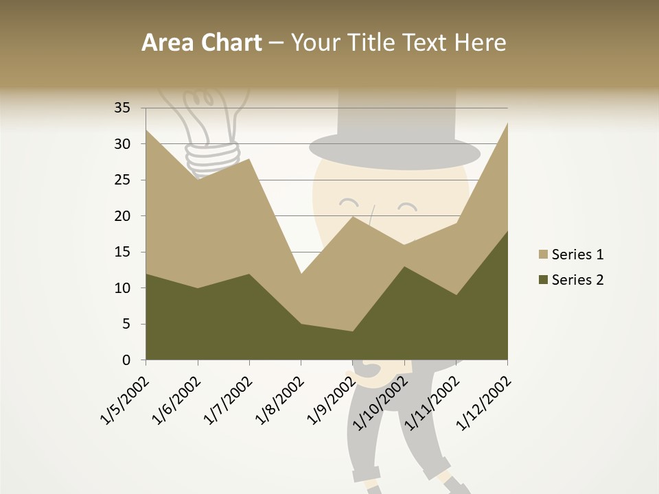 A Man In A Top Hat Holding A Light Bulb PowerPoint Template