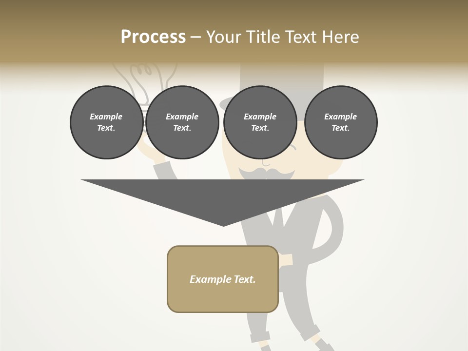 A Man In A Top Hat Holding A Light Bulb PowerPoint Template