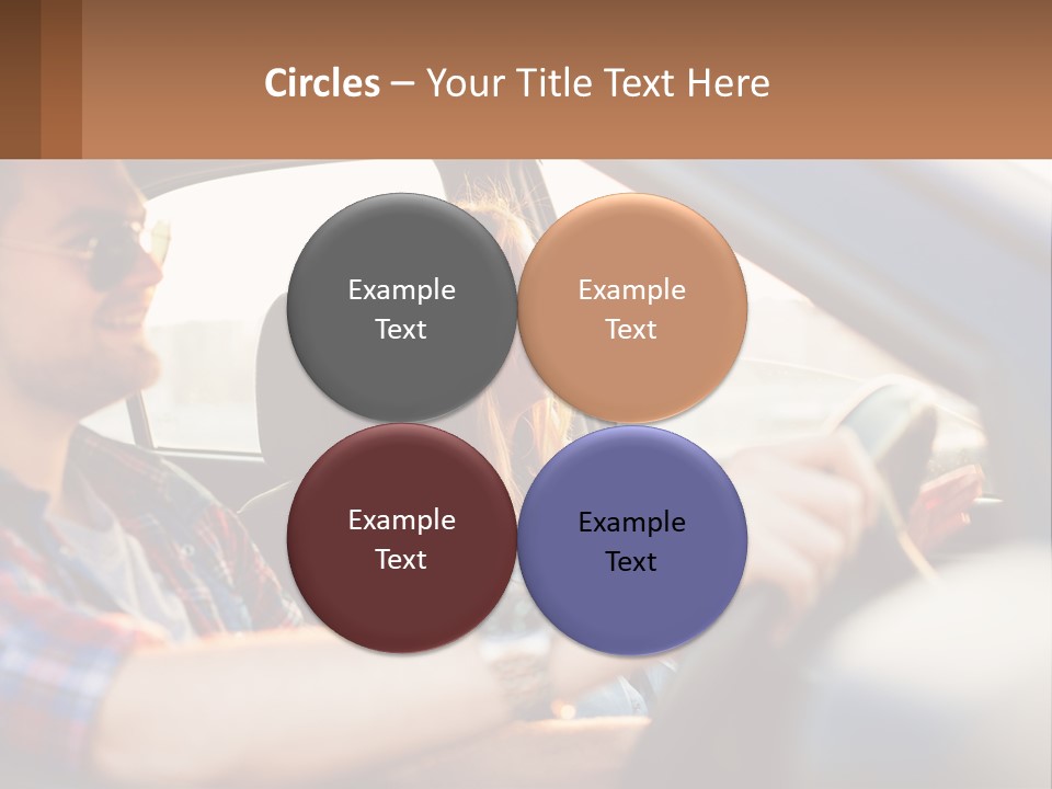 A Man And A Woman Sitting In A Car PowerPoint Template