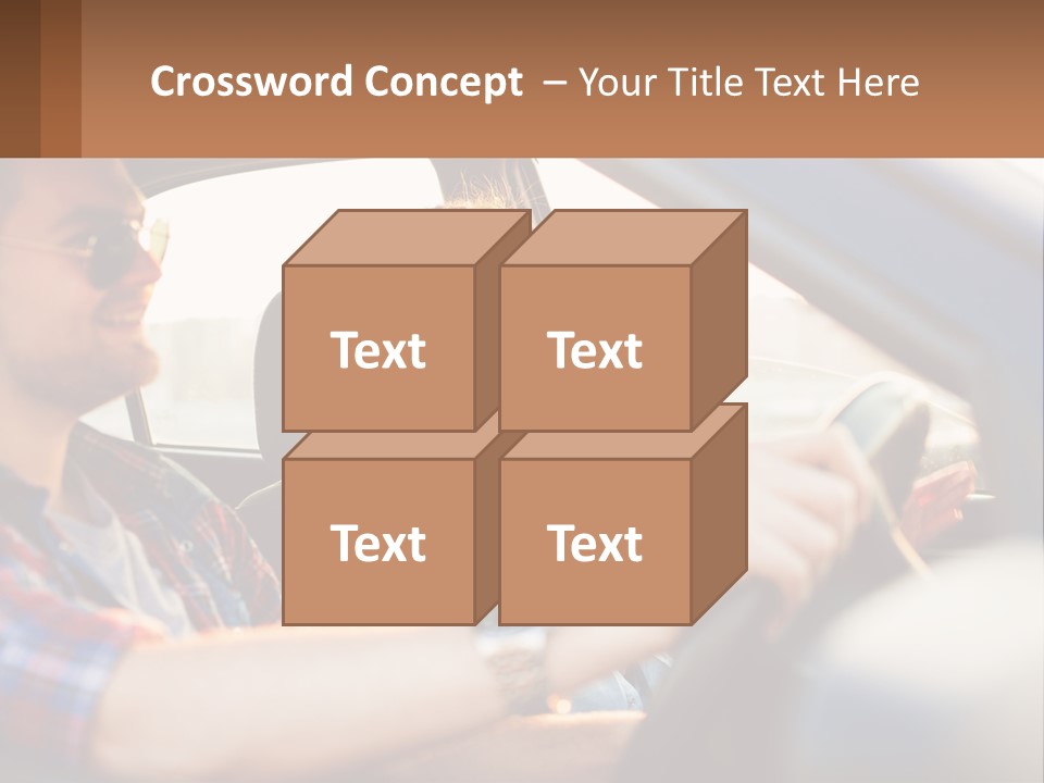 A Man And A Woman Sitting In A Car PowerPoint Template