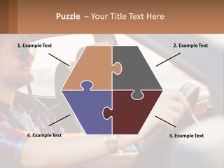 A Man And A Woman Sitting In A Car PowerPoint Template