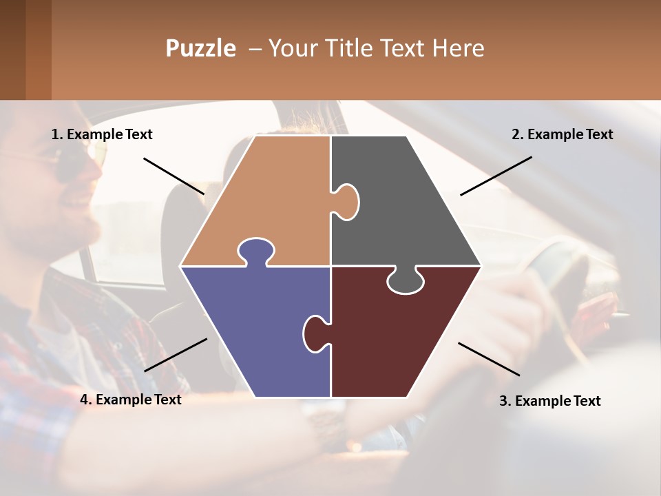 A Man And A Woman Sitting In A Car PowerPoint Template