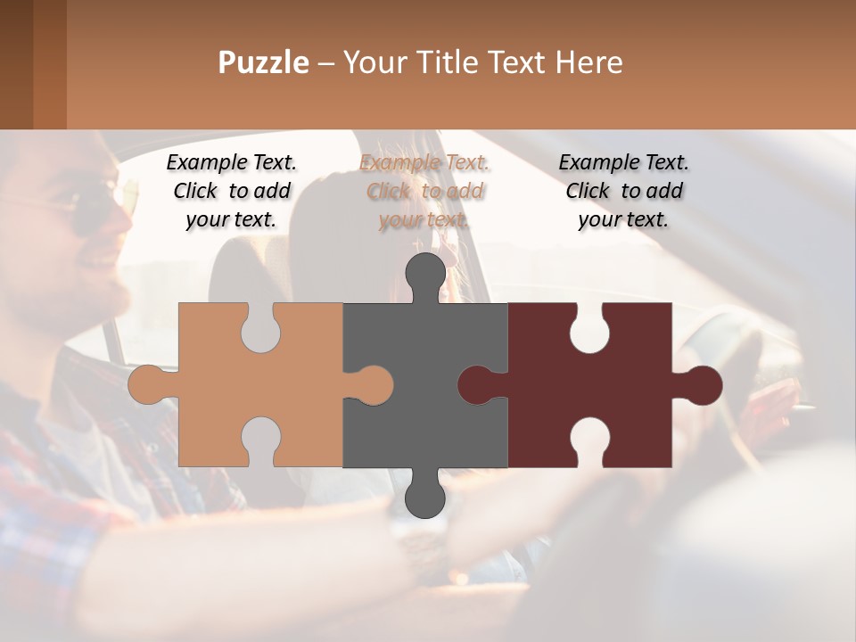 A Man And A Woman Sitting In A Car PowerPoint Template