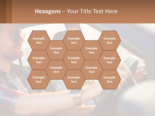 A Man And A Woman Sitting In A Car PowerPoint Template