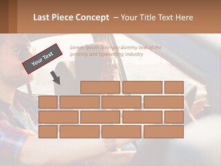 A Man And A Woman Sitting In A Car PowerPoint Template