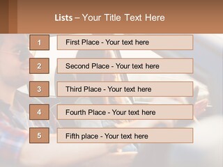 A Man And A Woman Sitting In A Car PowerPoint Template