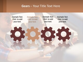 A Man And A Woman Sitting In A Car PowerPoint Template