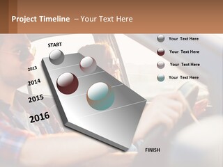 A Man And A Woman Sitting In A Car PowerPoint Template