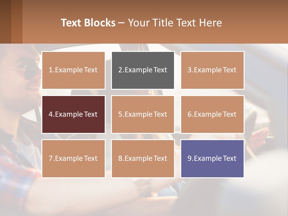 A Man And A Woman Sitting In A Car PowerPoint Template