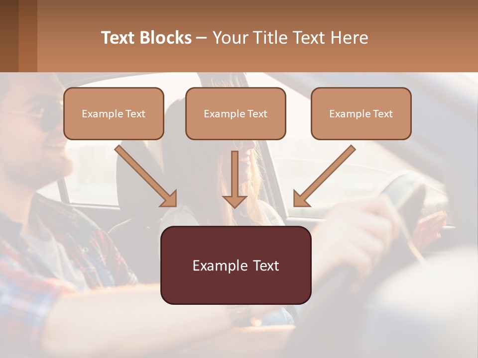 A Man And A Woman Sitting In A Car PowerPoint Template