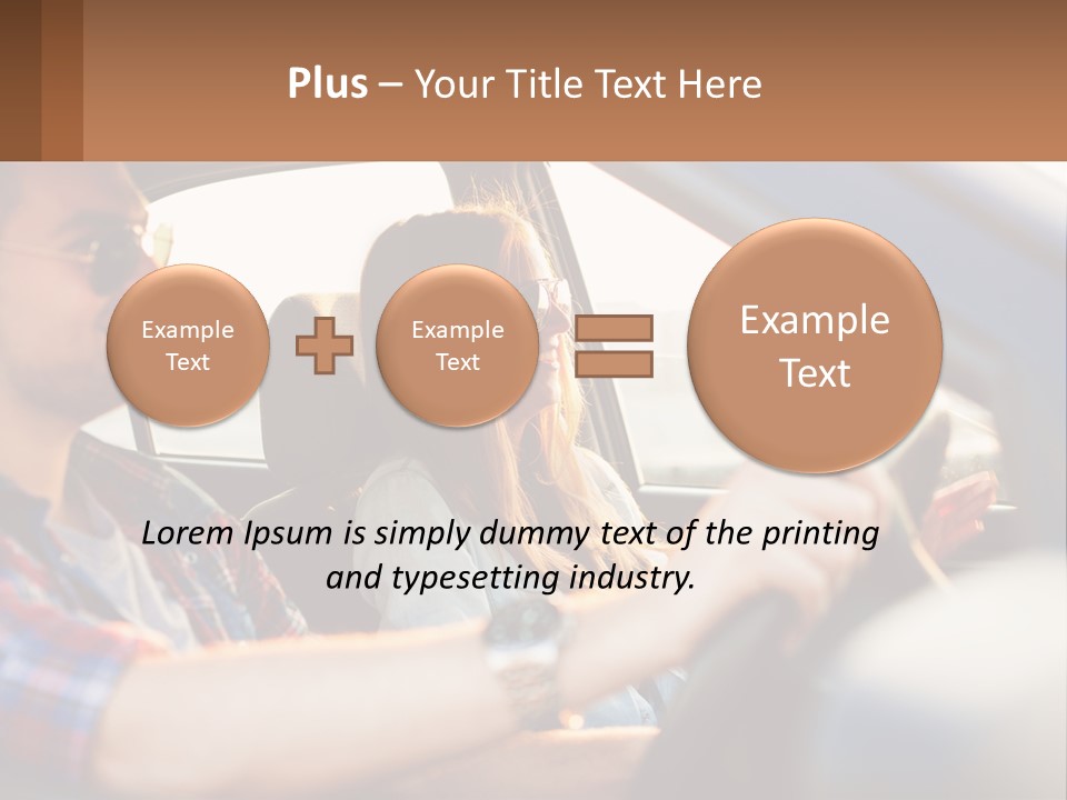 A Man And A Woman Sitting In A Car PowerPoint Template