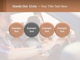 A Man And A Woman Sitting In A Car PowerPoint Template