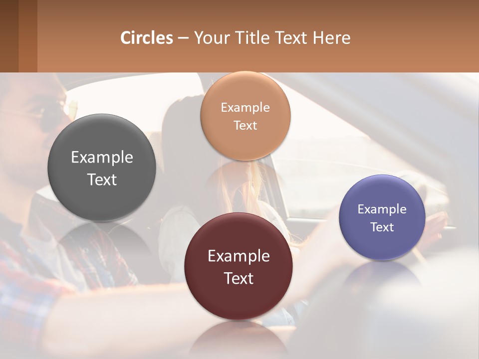 A Man And A Woman Sitting In A Car PowerPoint Template