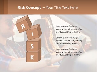 A Man And A Woman Sitting In A Car PowerPoint Template