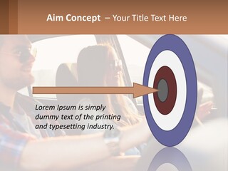 A Man And A Woman Sitting In A Car PowerPoint Template
