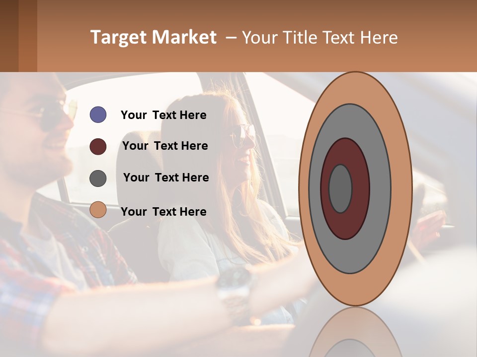 A Man And A Woman Sitting In A Car PowerPoint Template