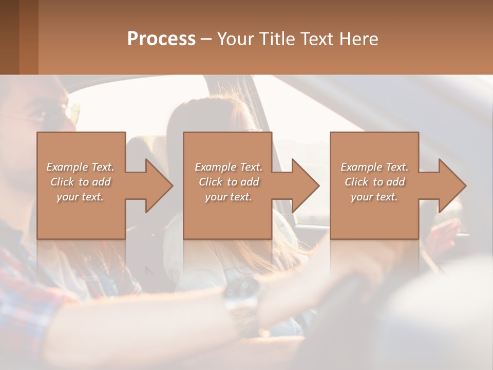A Man And A Woman Sitting In A Car PowerPoint Template