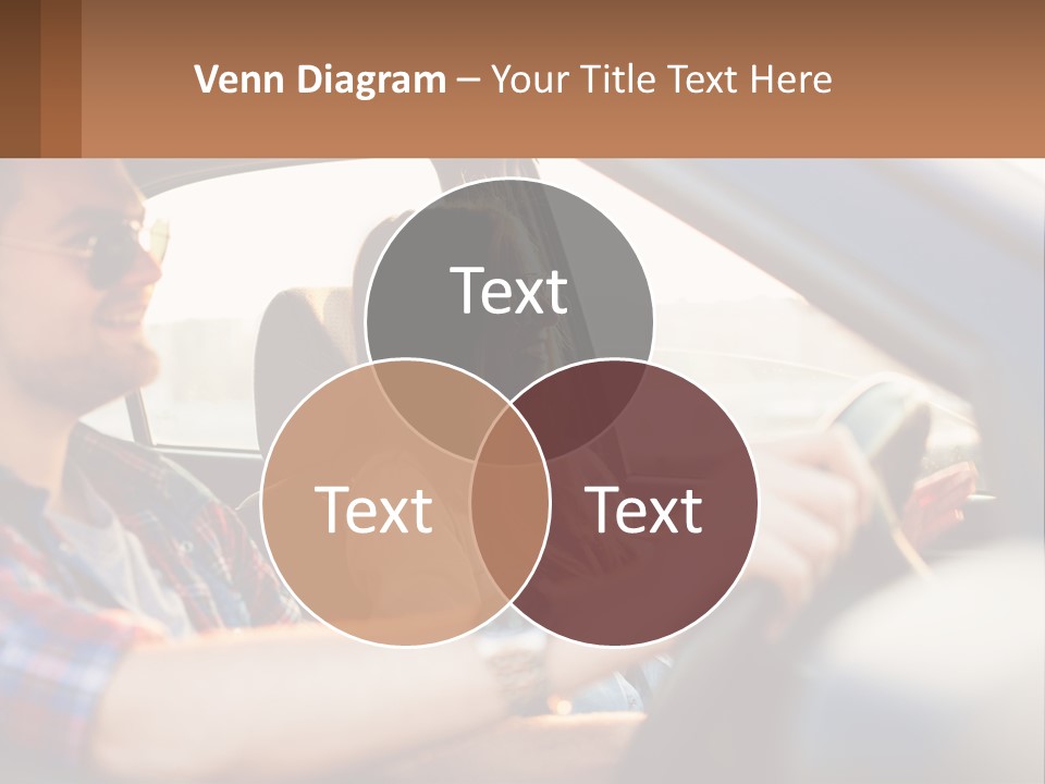 A Man And A Woman Sitting In A Car PowerPoint Template