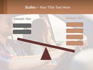 A Man And A Woman Sitting In A Car PowerPoint Template