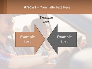 A Man And A Woman Sitting In A Car PowerPoint Template