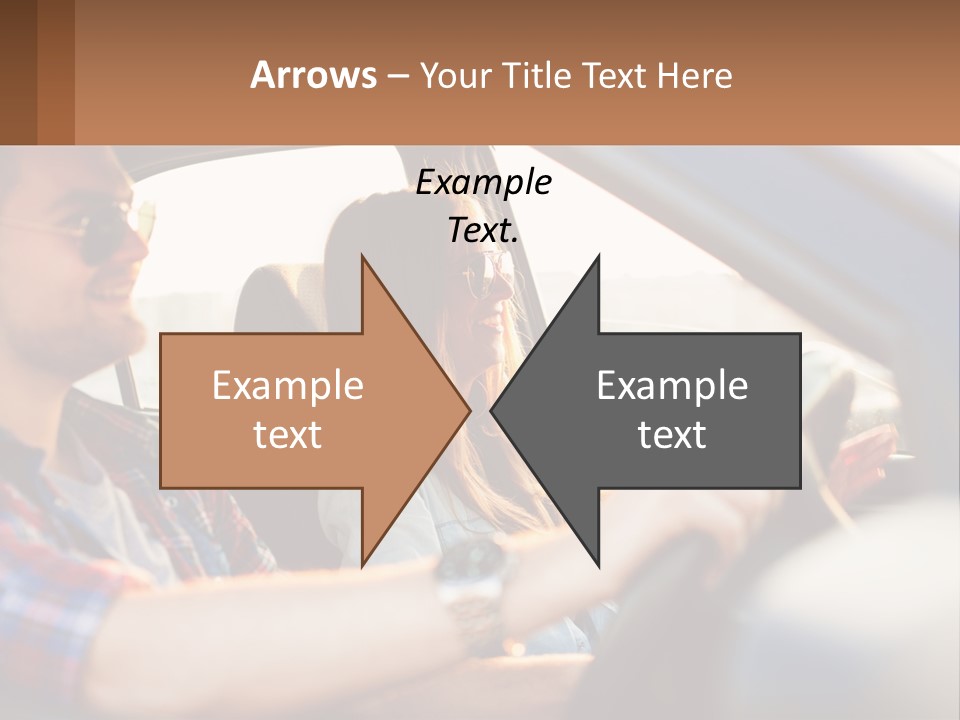 A Man And A Woman Sitting In A Car PowerPoint Template