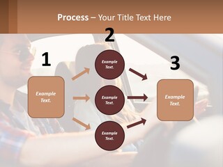 A Man And A Woman Sitting In A Car PowerPoint Template